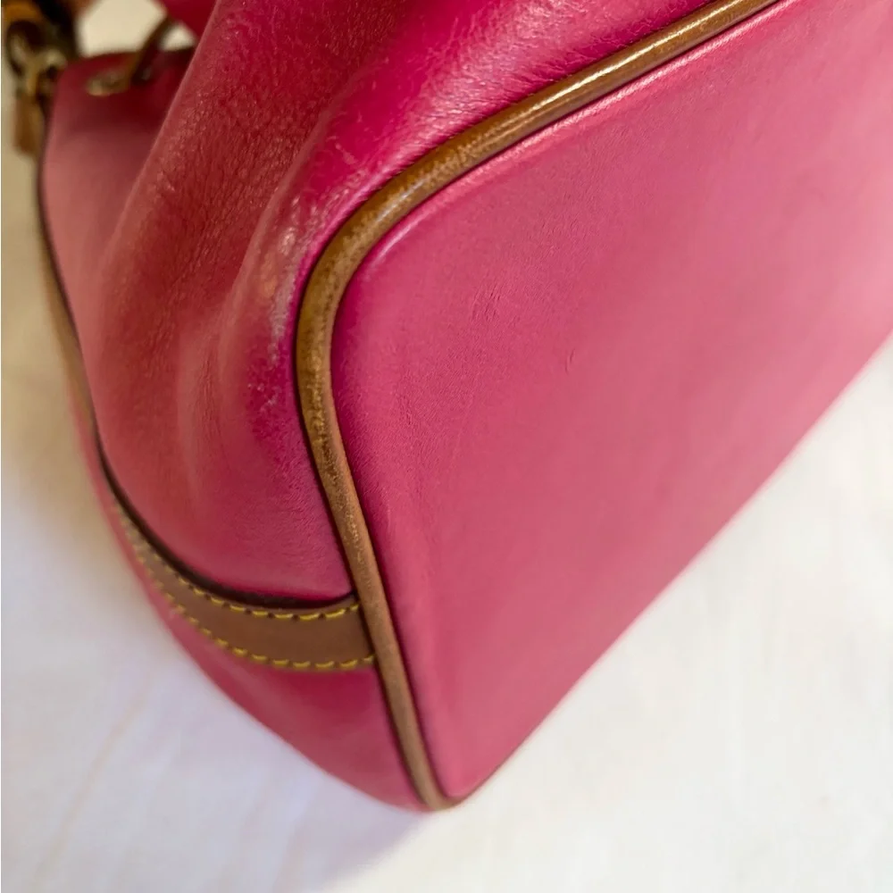 Dooney & Bourke red and Brown vintage bucket Bag